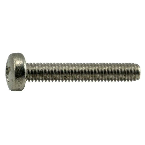 Midwest Fastener M4-0.70 x 25 mm Phillips Pan Machine Screw, Plain Stainless Steel, 100 PK 55055